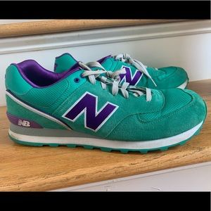 New Balance 574 - RARE! Mint color with purple.